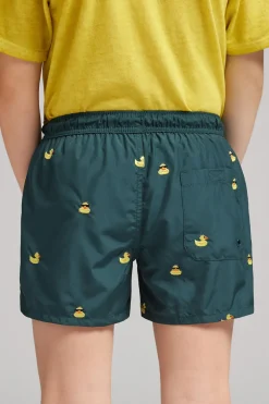 Bañador Bóxer con Bordado de Patitos para Niños