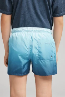 Bañador Bóxer con Estampado Degradado Azul para Niños