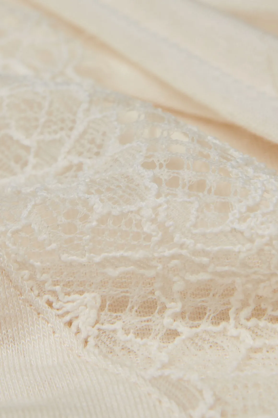 Body de Manga Larga de Modal Ultralight con Cashmere y Encaje