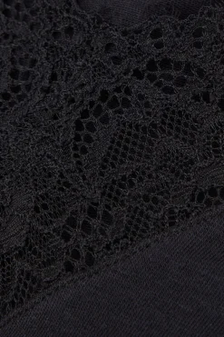 Body de Manga Larga de Modal Ultralight con Cashmere y Encaje