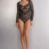 Body Manga Larga de Encaje The Simplest Pleasures