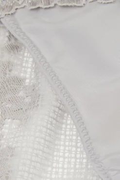 Braga transparente en parte trasera con microfibra y encaje Pretty Flowers