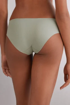 Braguita de algodón sin costuras con encaje