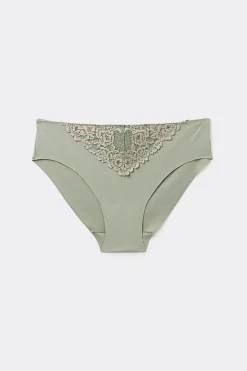 Braguita de algodón sin costuras con encaje