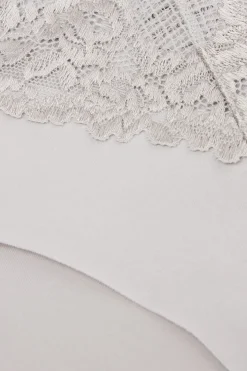 Braguita de algodón sin costuras con encaje