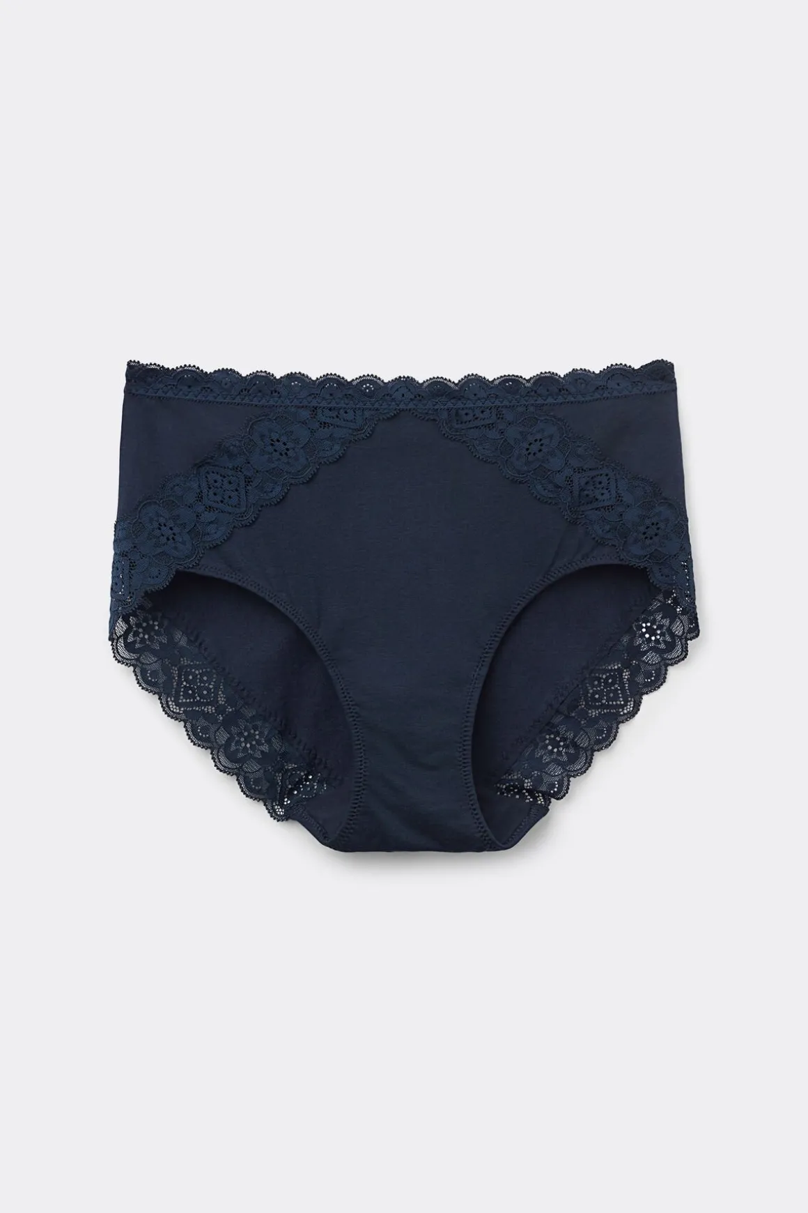 Braguita de Talle Medio de Algodón y Encaje
