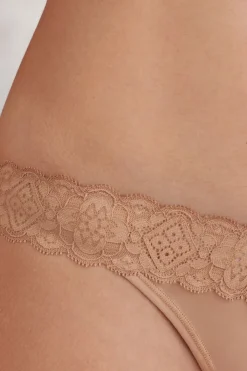 Brasileña de Encaje y Microfibra Estilo de los Años 80