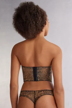 Bustier Bandeau Giada Estampado Animal Always Glamorous