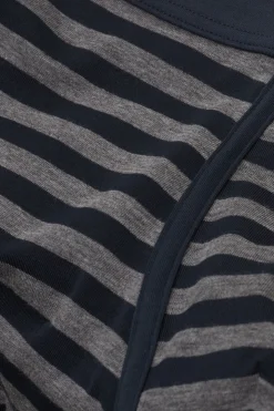 Bóxer Algodón Superior Estampado Rayas Azul Gris
