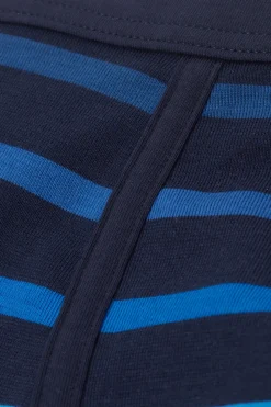 Bóxer Algodón Superior Estampado Rayas Azul