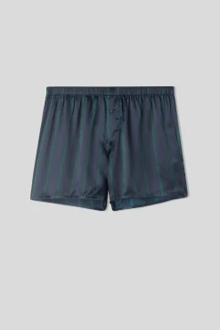 Bóxer de Seda con Estampado de Rayas