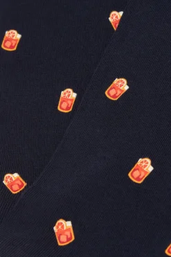 Calcetín Corto de Algodón Estampado