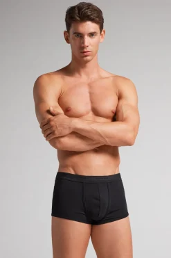Calzoncillos bóxer en algodón para hombre elastizado con logotipo