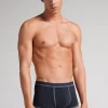 Calzoncillos bóxer en algodón para hombre elastizado con logotipo