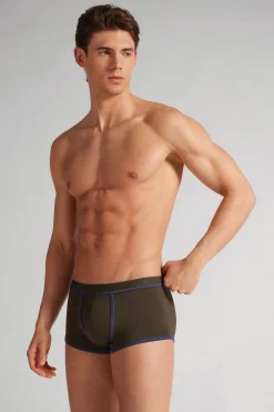 Calzoncillos bóxer en algodón para hombre elastizado con logotipo