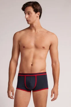 Calzoncillos bóxer en algodón para hombre elastizado con logotipo