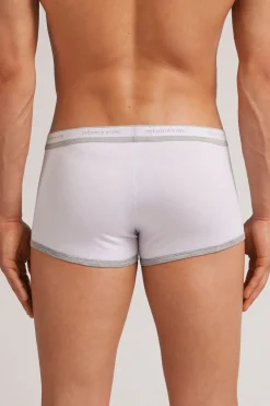 Calzoncillos bóxer en algodón para hombre elastizado con logotipo