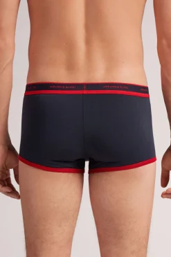 Calzoncillos bóxer en algodón para hombre elastizado con logotipo