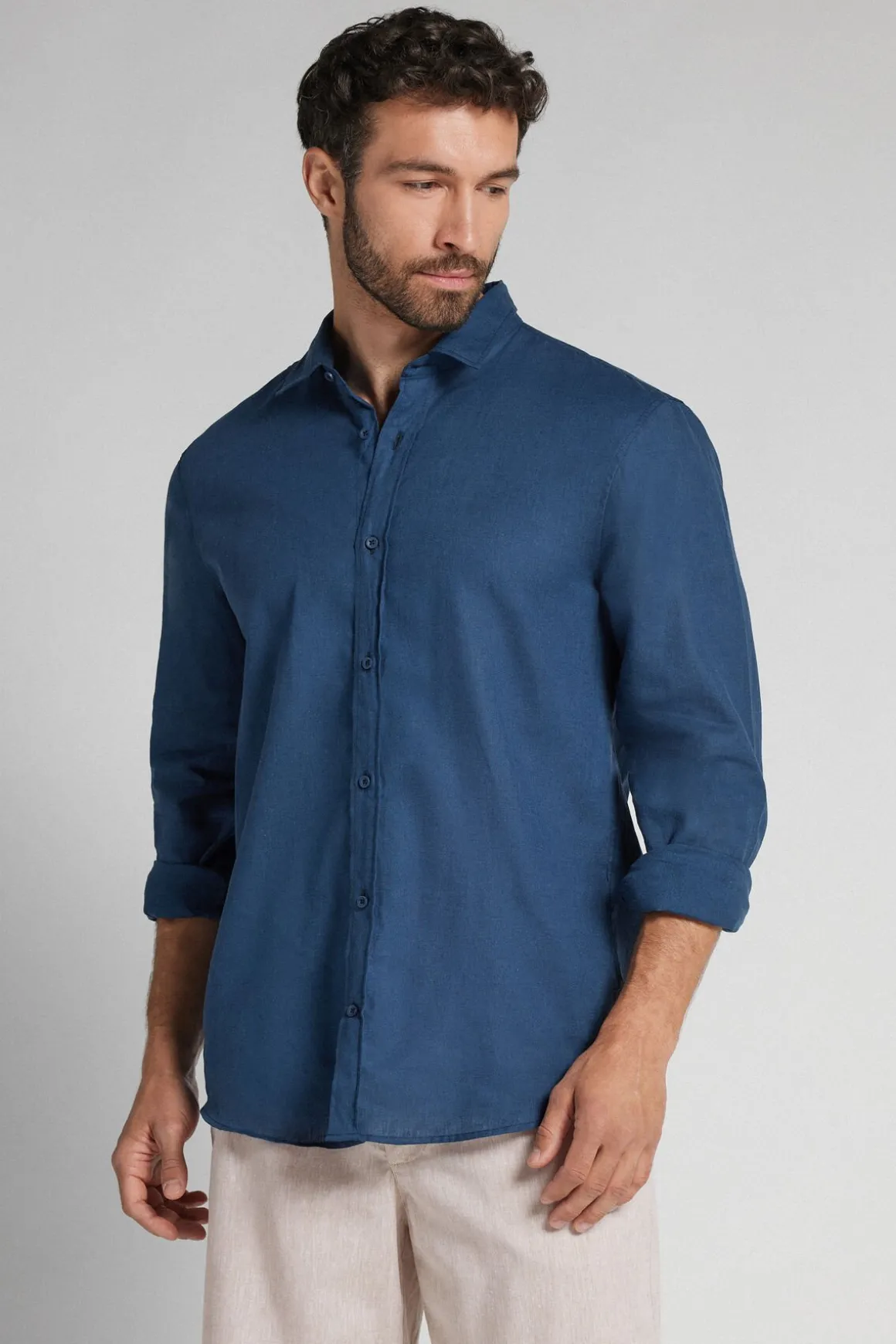 Camisa de Lino y Algodón