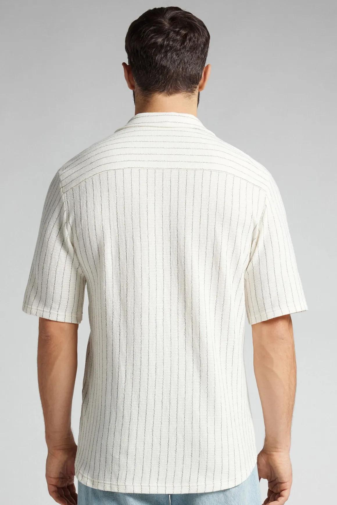 Camisa de Manga Corta Bolos de Rayas