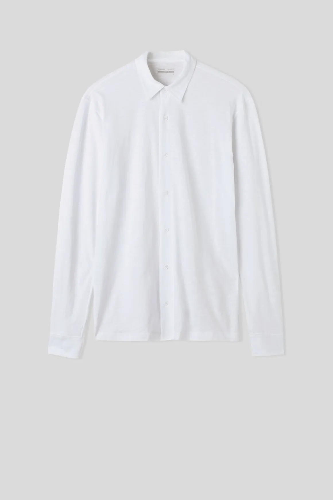 Camisa de Manga Larga de Algodón Jaspeado