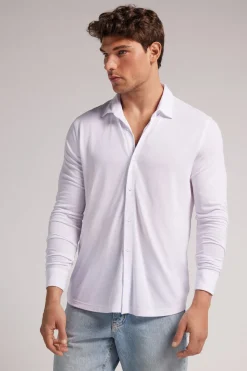 Camisa de Piqué de Modal y Seda