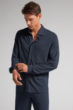 Camisa de Piqué de Modal y Seda