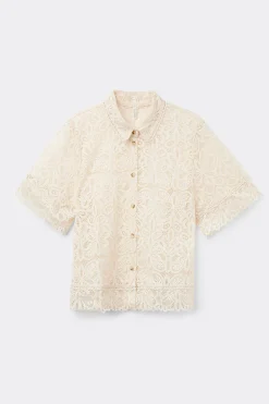 Camisa Manga Corta de Encaje Italian Riviera