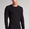 Camiseta básica de manga larga para hombre de modal