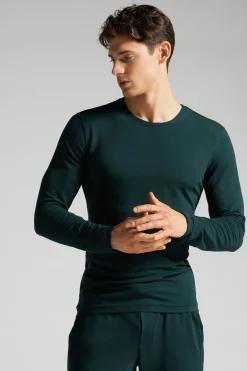 Camiseta básica de manga larga para hombre de modal