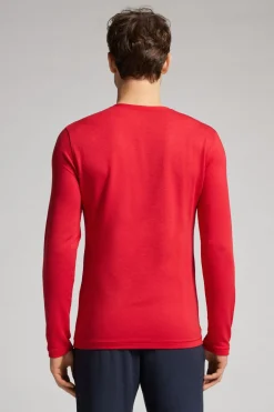 Camiseta básica de manga larga para hombre de modal