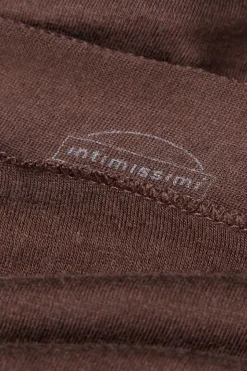 Camiseta con cuello barco en cashmere de manga Larga