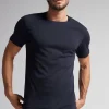 Camiseta con cuello redondo de algodón superior
