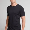 Camiseta con cuello redondo de algodón superior