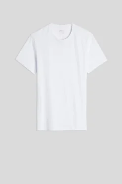 Camiseta con cuello redondo de algodón superior