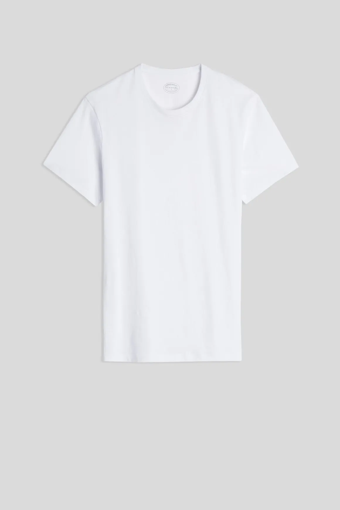 Camiseta con cuello redondo de algodón superior