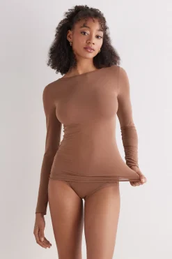 Camiseta con Escote Barco de Algodón The Sensual Cotton