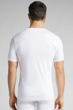 Camiseta con Escote de Pico de Algodón Premium