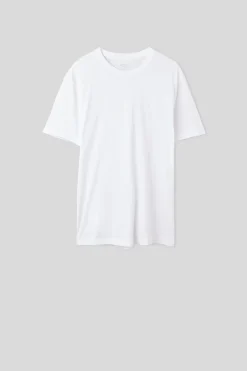 Camiseta de Corte Recto de Algodón Superior Extrafino
