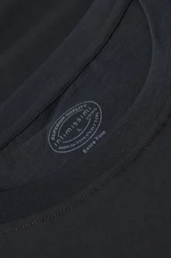 Camiseta de Corte Recto de Algodón Superior Extrafino