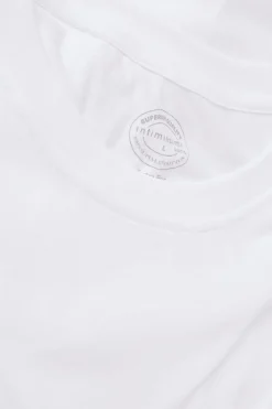 Camiseta de Corte Recto de Algodón Superior Extrafino