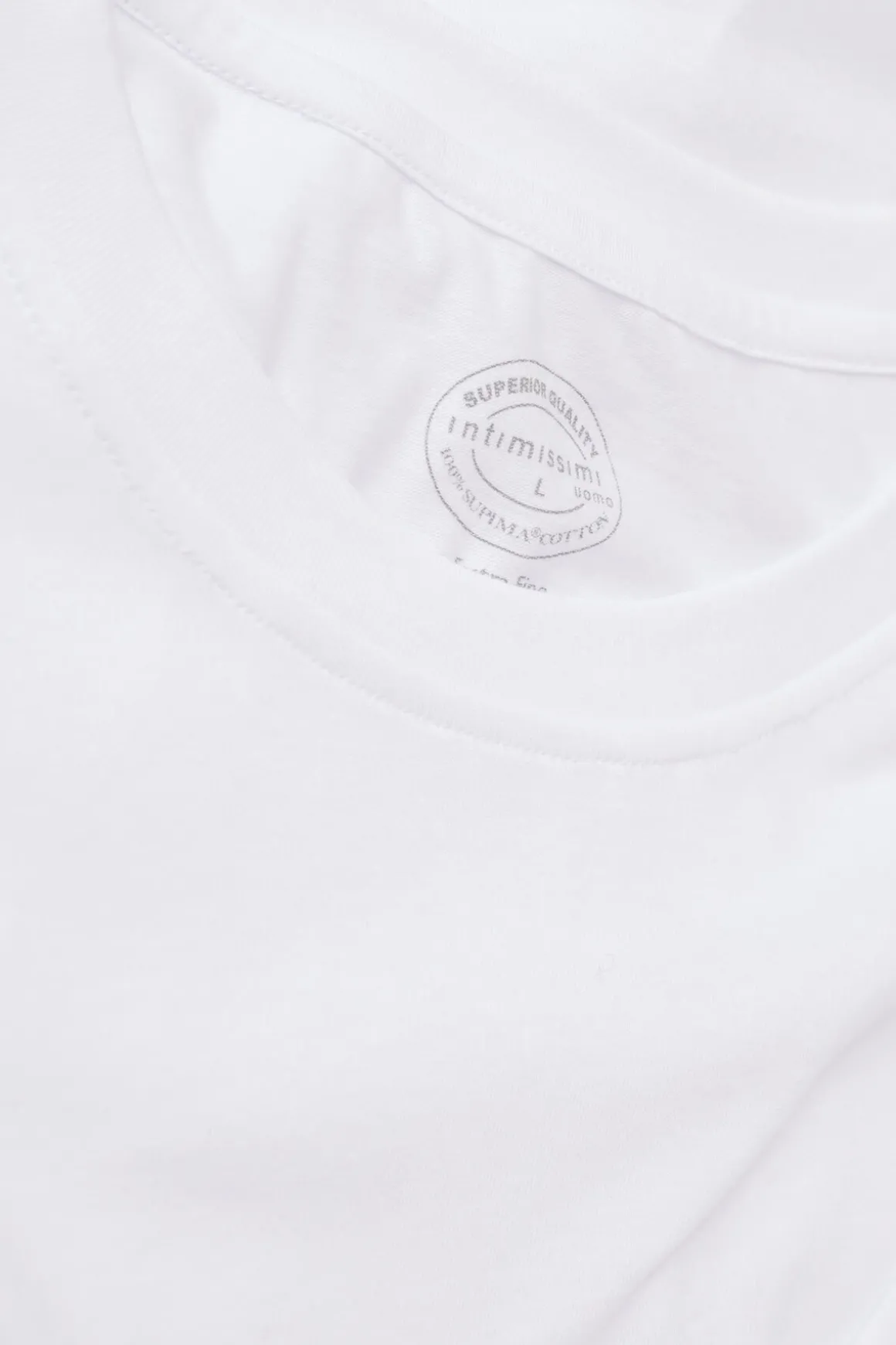 Camiseta de Corte Recto de Algodón Superior Extrafino