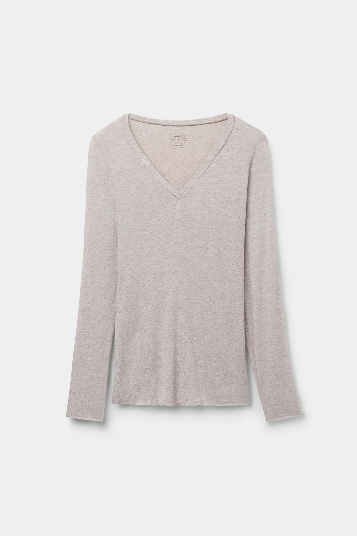 Camiseta de Cuello de Pico de Modal Ultraligero con Cashmere