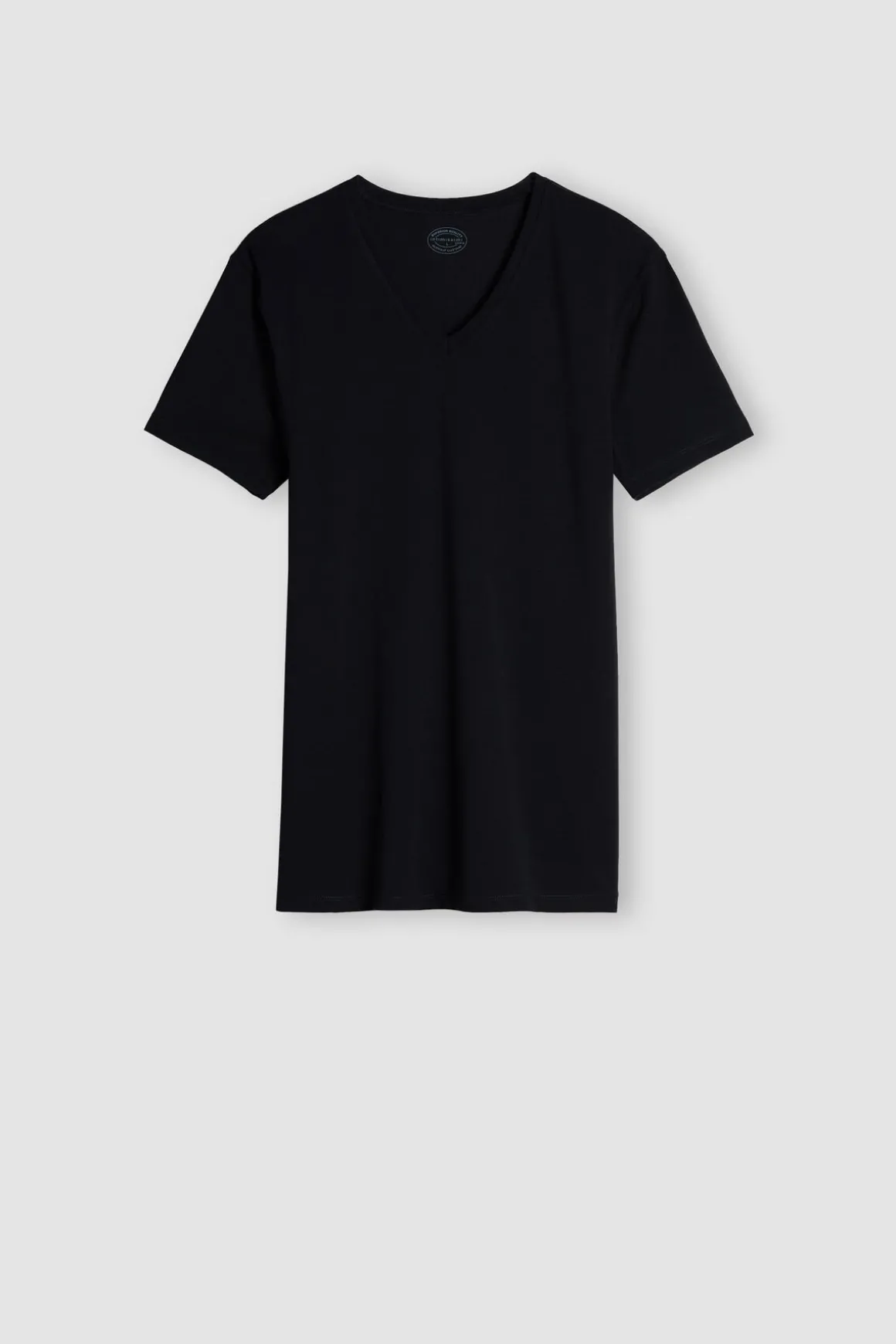 Camiseta de cuello pico en algodón superior