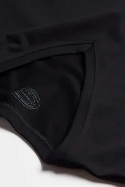 Camiseta de cuello pico en algodón superior