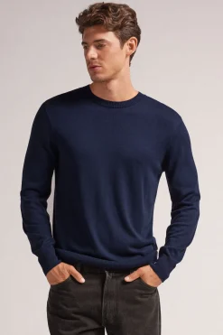Camiseta de Cuello Redondo y Manga Larga