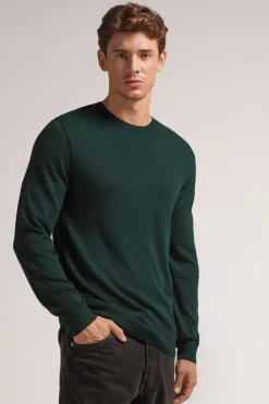 Camiseta de Cuello Redondo y Manga Larga