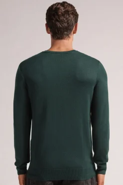 Camiseta de Cuello Redondo y Manga Larga
