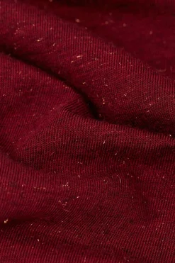 Camiseta de Cuello Redondo de Modal Ligero con Cashmere Lamé