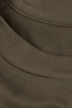 Camiseta de Manga Corta y Corte Recto de Algodón